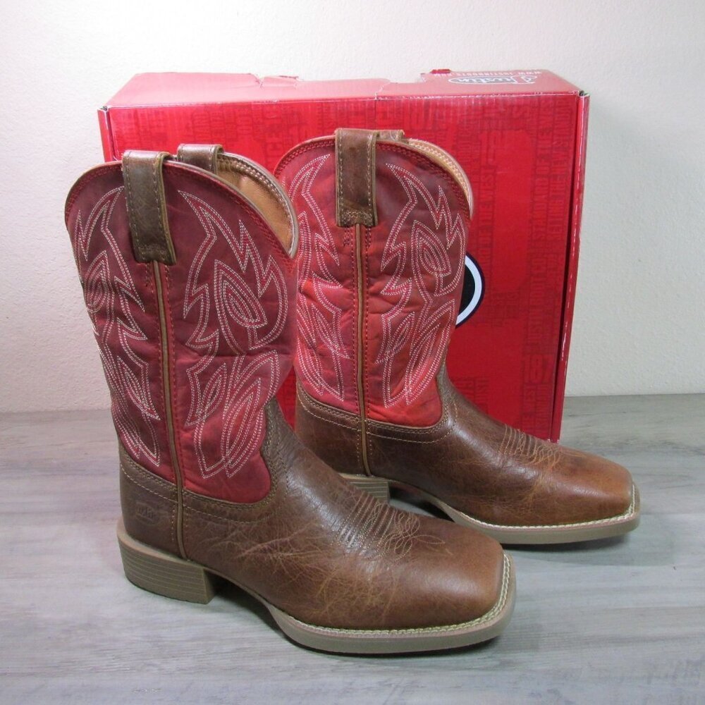 Justin Men's 14EE Wide Square Toe 11" J124 Canter Boots Roasted Cognac